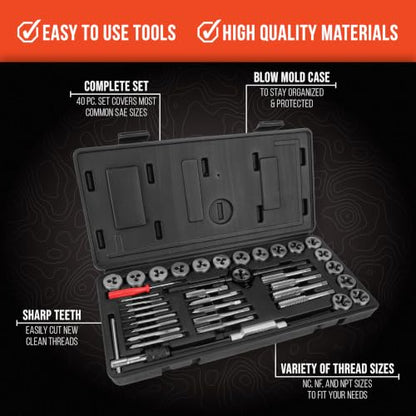 GTC60008 40 Pc. Metric Tap & Die Set