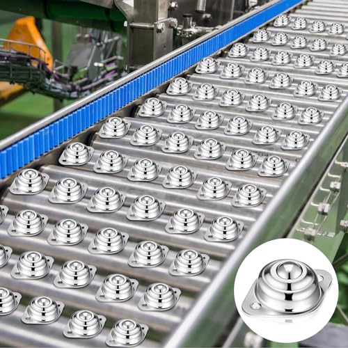 Gisafai 30 Pcs 1/2" Roller Ball Transfer Bearing 400 Lbs Load Capacity - size: 1/2"