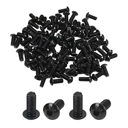100Pcs M5 x 12mm Button Head Socket Cap Screws, Alloy Steel 10.9 Grade - size: M5 x 12mm