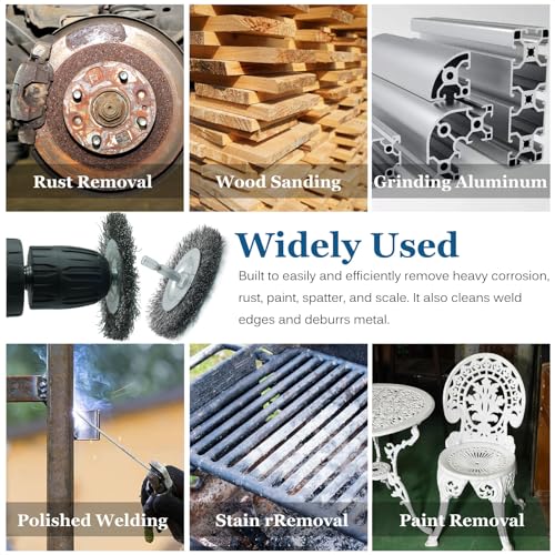 5-Pack 3-Inch Wire Wheel Brush Set for Drill - style: 3-inch Wheel Brush - 5 Piece