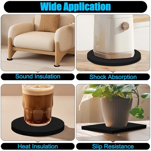 ToLanbbt 8 PCS Adhesive Foam Padding Sheets Closed Cell Neoprene Foam Sheet 1/8" Thick, 4" x 4" Self Stick Insulation Anti Vibration Pads Anti-Slip for Furniture, Cars, Speakers, DIY - size: 4" x 4" x 1/8"
