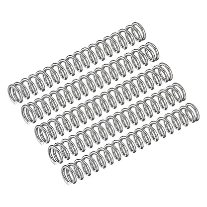 uxcell Compression Spring, 5Pcs 304 Stainless Steel, 5mm OD, 0.8mm Wire Size, 40mm Free Length, Silver Tone - size: 0.8mmx5mmx40mm