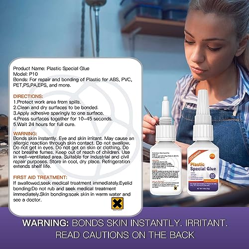 30g Plastic Glue, Instant Super Glue for Plastic - size: Plastic Glue