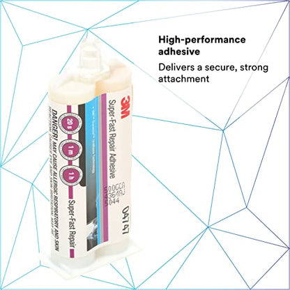 3M Super-Fast Repair Adhesive, 04747, 1.6 fl oz Cartridge, Tranlucent Color - size: 47.3 mL