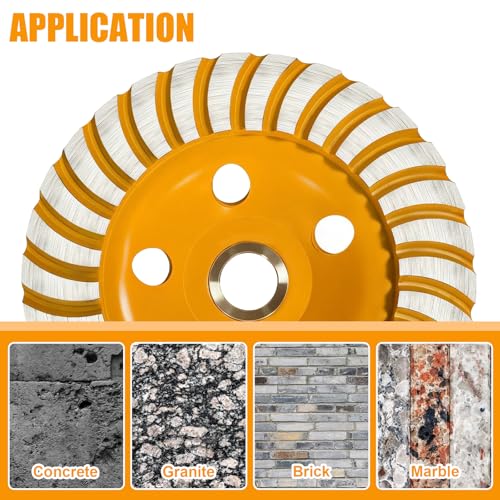 4.5” Turbo Diamond Grinding Cup Wheel, Concrete Grinding Wheel - style: Segment Turbo