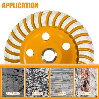4.5” Turbo Diamond Grinding Cup Wheel, Concrete Grinding Wheel - style: Segment Turbo