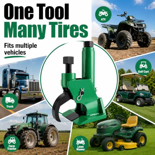 Manual Tire Bead Breaker, Adjustable Hammer Tires Changer Fit for 38 and 42 inches Tire Operation, ATV, Golf Cart, Tractors, Trucks, Heavy Duty Tires Repair (Green(Manual)) - color: Green(Manual)