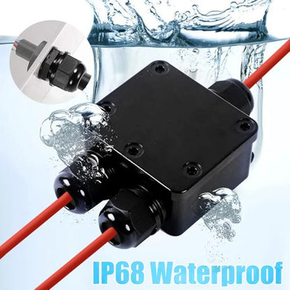 Cable Glands 72 pcs Cable Gland Waterproof joints, Adjustable Black 3-24mm Waterproof Cable Connectors PG7 1/4" 1/2" 3/4" 1" NPT Plastic 4 cable glands and Gaskets in PP Box