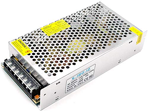 inShareplus 12V 15A 180W LED Power Supply, AC 100-240V to DC 12 Volt Regulated Switching Converter, Low Voltage Transformer for Strip Lights, Lighting Modules and 12V Devices - style: 12V 180W