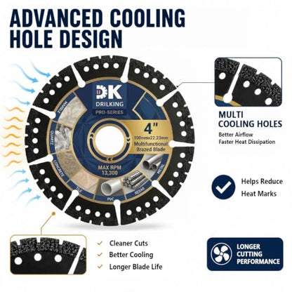 4 inch Diamond Blades, Multi-Purpose Metal Cutting Wheel - 3 Pack - size: 4"