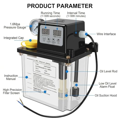 110V 2L Automatic Lubricating Oil Pump CNC Electromagnetic Oiler