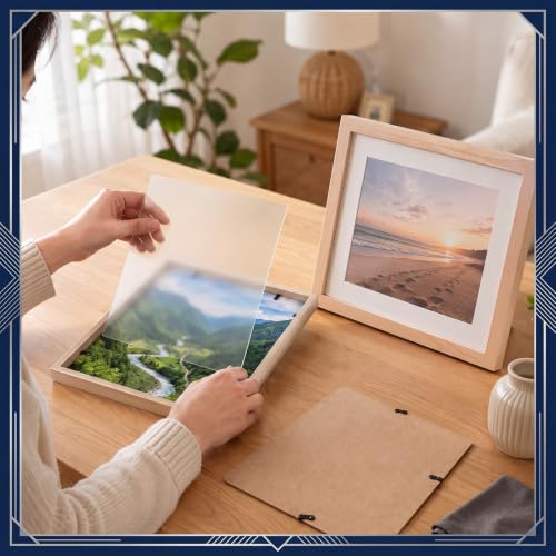 Junkin 6 Pack 8 x 10 Inch Non-Glare Acrylic Sheet for Picture Frame - size: 8 x 10 Inch
