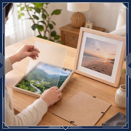 Junkin 6 Pack 8 x 10 Inch Non-Glare Acrylic Sheet for Picture Frame - size: 8 x 10 Inch