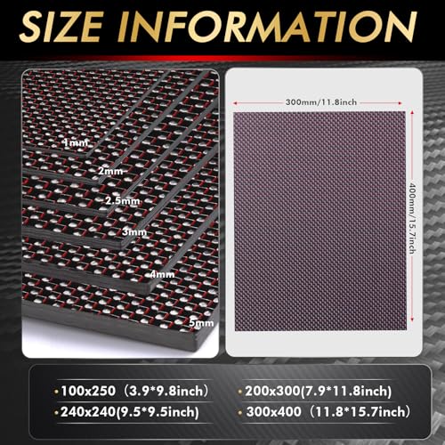 ARRIS Gold Metallic Carbon Fiber Sheet 100X250X2.0MM Plate - color: Gold Metallic, size: 100X250X2.0MM