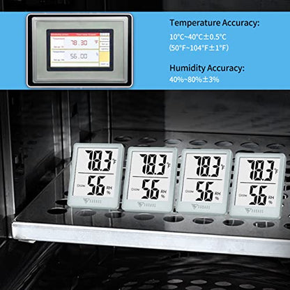 DOQAUS Digital Hygrometer Indoor Thermometer Humidity Meter, Blue - color: Soft Blue