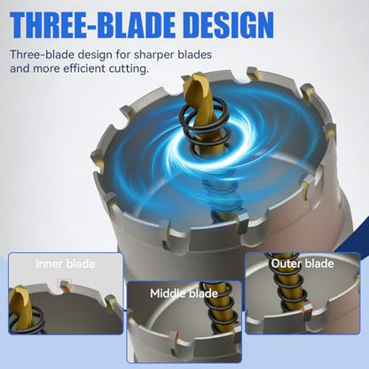 20pcs TCT Carbide Hole Saw Hole Cutter Set 1/2" to 2-1/4"