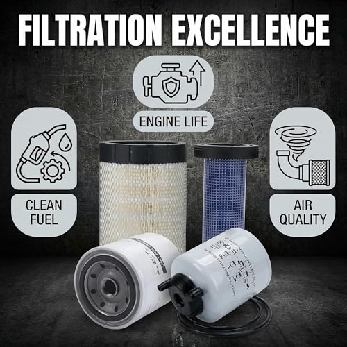 Fuel Filter Kit Compatible with Bobcat S630 S650 T630 T650 Skid-Steer Loaders (SSL), Compact Track Loaders (CTL)