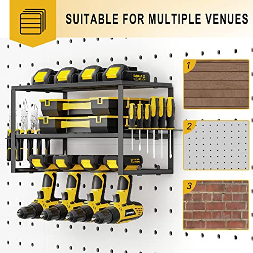SPACECARE Power Tool Organizer- 1 Pack 3 Layers Rack for 4 Drill Holders - style: 4 Drill Holders A