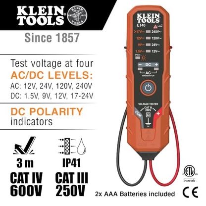 Klein Tools 80077 Voltage Test Kit, 3-Piece - size: 3-Piece Tester Kit