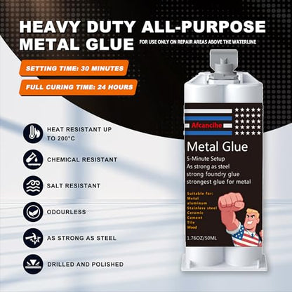 Heavy Duty Metal on Metal Glue - Weld Epoxy, 3-Pack 5.28oz - color: 3pcs