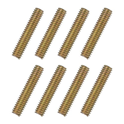 uxcell 8pcs Fully Threaded Rods 5/16x1-1/2 All Thread Studs Long Threaded Screw Carbon Steel for Furniture Garden Railing Mounting Assembly Fastening Frame Connection Colorful Zinc - size: 5/16x1-1/2"