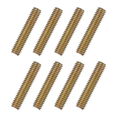uxcell 8pcs Fully Threaded Rods 5/16x1-1/2 All Thread Studs Long Threaded Screw Carbon Steel for Furniture Garden Railing Mounting Assembly Fastening Frame Connection Colorful Zinc - size: 5/16x1-1/2"