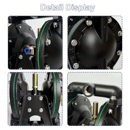 Air Operated Double Diaphragm Pump, 1" Aluminum Pneumatic Transfer Pump