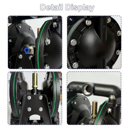Air Operated Double Diaphragm Pump, 1" Aluminum Pneumatic Transfer Pump