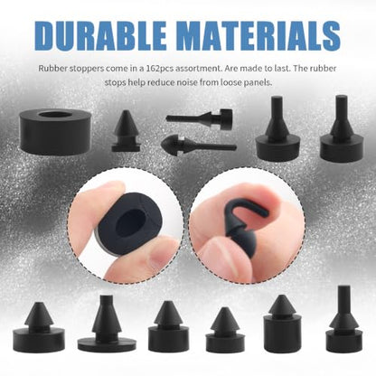 162PCS Automotive Bumpers Rubber Stoppers Assortment OEM#3688811/4235