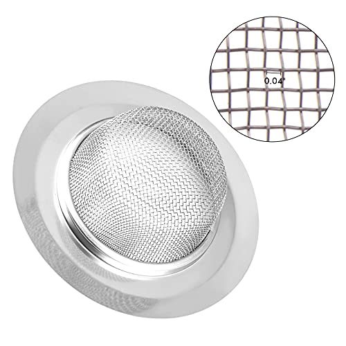 2Pcs Kitchen Sink Strainer, Stainless Steel Mesh Sink Drain Cover, Large Wide Rim 4.5" Diameter Sink Drain Strainer Basket Catcher - style: 4.5" Fine Mesh