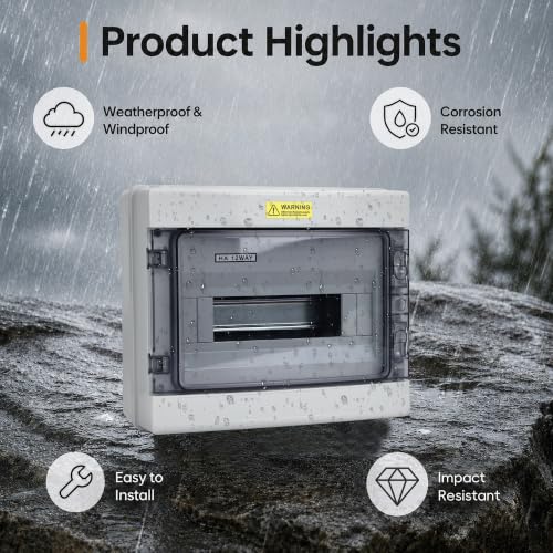 12-Way IP66 Waterproof Din Rail Breaker Box - size: HA-12