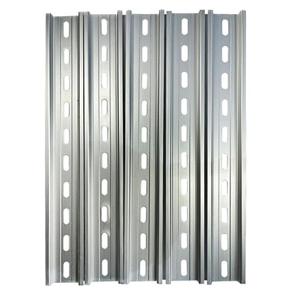 International Connector T&G 5 Pieces DIN Rail Slotted Aluminum RoHS 35mm Wide 7.5mm High (10") - size: 10"