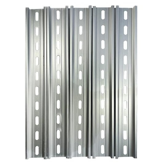 International Connector T&G 5 Pieces DIN Rail Slotted Aluminum RoHS 35mm Wide 7.5mm High (10") - size: 10"
