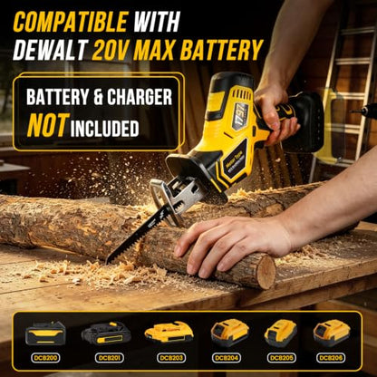 Brushless Cordless Reciprocating Saw for Dewalt 20V Battery (Tool only)