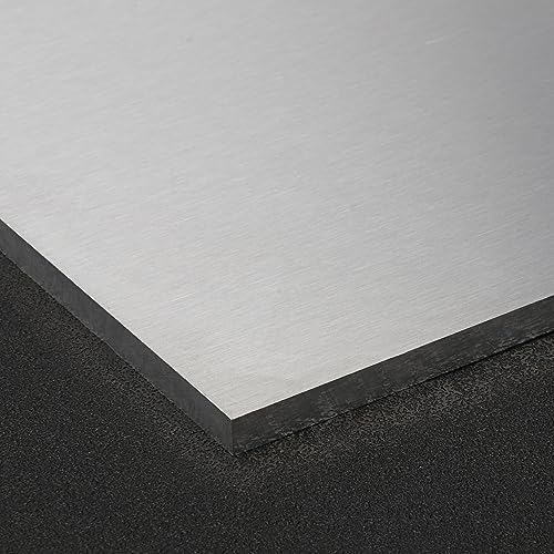 12 x 12 Inch, 1/4 Inch Thick 6061 T6 Aluminium Metal Sheet, Aluminum Sheet Plate Flat Stock, Flat Plain Plate Panel Finely Polished and Deburred, by GENHAKON - size: 1 Pack 12 x 12 Inch