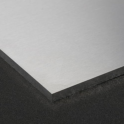 12 x 12 Inch, 1/4 Inch Thick 6061 T6 Aluminium Metal Sheet, Aluminum Sheet Plate Flat Stock, Flat Plain Plate Panel Finely Polished and Deburred, by GENHAKON - size: 1 Pack 12 x 12 Inch