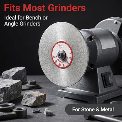 4 Inch 320 Grit Flat Lap Diamond Grinding Disc with 5/8" Arbor Hole - style: 320# Diamond Disc