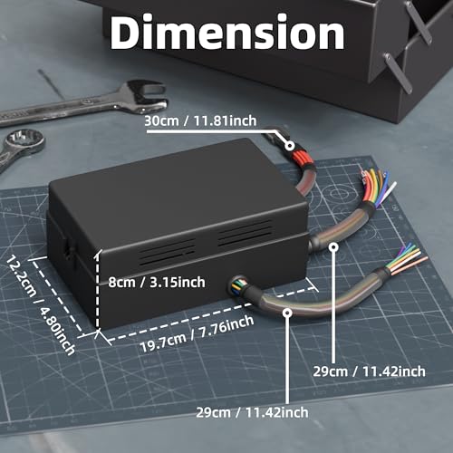 DaierTek Relay Box 12V 10 Way Relay Block and 10 Way ATC/ATO Blade Fuse Panel Pre-Wired Dustproof Fuse Relay Box for Automotive Car Marine Boat - color: Pre-Wired 10 Relay Box