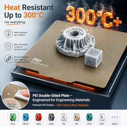 2 Packs 235x235mm Build Plate for Adventurer AD5X/5M/5M Pro, Smooth Diamond PEO +Carbon Fiber PET Spring Steel Flexible PEI Sheet Platform for Ender 3/3 Pro/3S1/3 V2, CR 20/CR 20 Pro, Ender 5/5 Pro - size: 235x235mm-2pcs