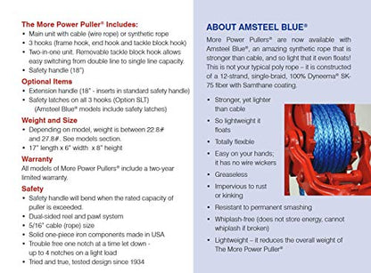 3 Ton Ratchet Puller With 35' Of 5/16" Amsteel Blue