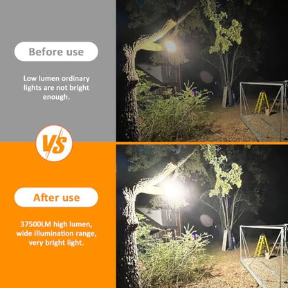 250W LED Temporary Work Light 37500Lm 5000K Construction Lights Led Work Light IP65 Dust Waterproof Portable Lights with Stainless Steel Guard Hook for Mine Wharf Job Site Garage Factory Lighting - size: 250 W