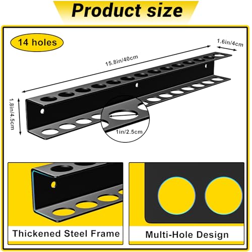 Screwdriver Plier Organizer Wall Mount,16" Screwdriver Holder,Black - size: 1 PCS Black