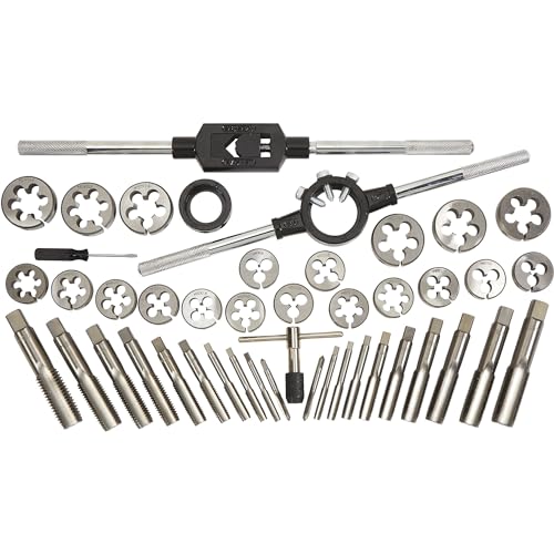 Klutch 45-Piece Metric Tap and Die Set, Metric Taps and Dies