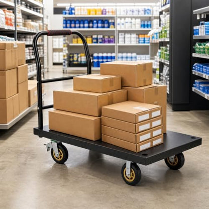 Heavy Duty Platform Truck, 2000 Lbs Capacity Flatbed Cart