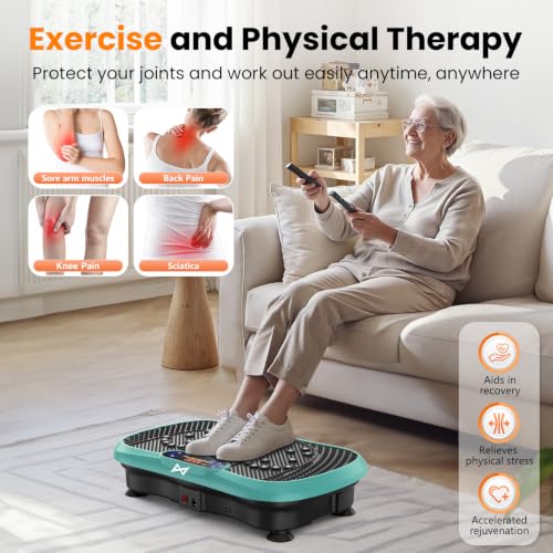 AXV Vibration Plate Exercise Machine Fitness Platform Body Vibrating Board - color: SLIM.GREEN