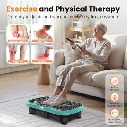 AXV Vibration Plate Exercise Machine Fitness Platform Body Vibrating Board - color: SLIM.GREEN