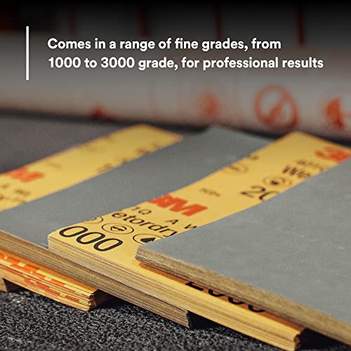 3M Wetordry Abrasive Sheet, 02624, 2000+ Grade, 5 1/2 in x 9 in - size: 5 1/2 in x 9 in