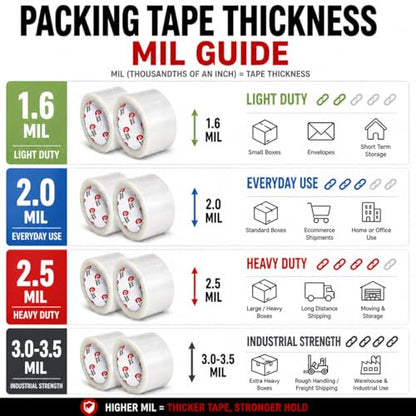 Tape Logic Packing Tape 2-Rolls & Dispenser, 2" x 55 yd 2.6 Mil - Heavy Duty Clear Packaging Tape Roll for Shipping, Moving, Order Fulfillment - size: 2-Rolls +Dispenser