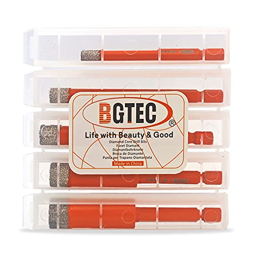 BGTEC Dry Diamond Drill Bits 1pc 1/4" with Quick Change Hex Shank for Granite Marble Porcelain Tile Ceramic - size: 06mm 1/4"