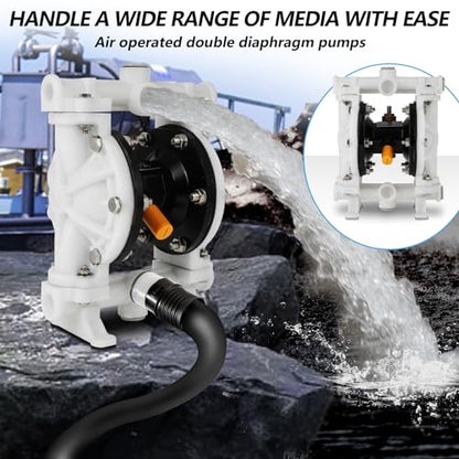 AODD Pump 1/2" Port 12 GPM Industrial Pneumatic Waste Oil Transfer Pump